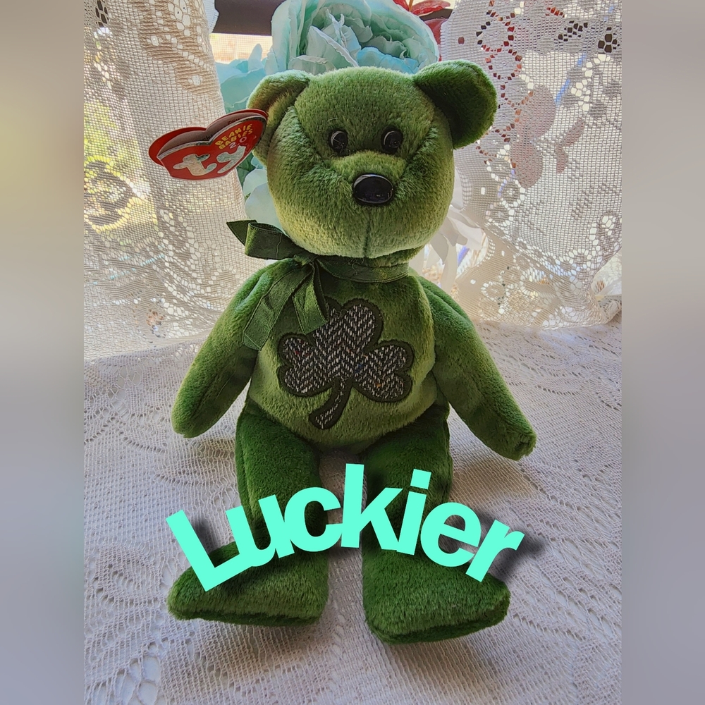 Ty Beanie Baby 2.0 “Luckier” the St. Patrick’s Day Bear! Plushie